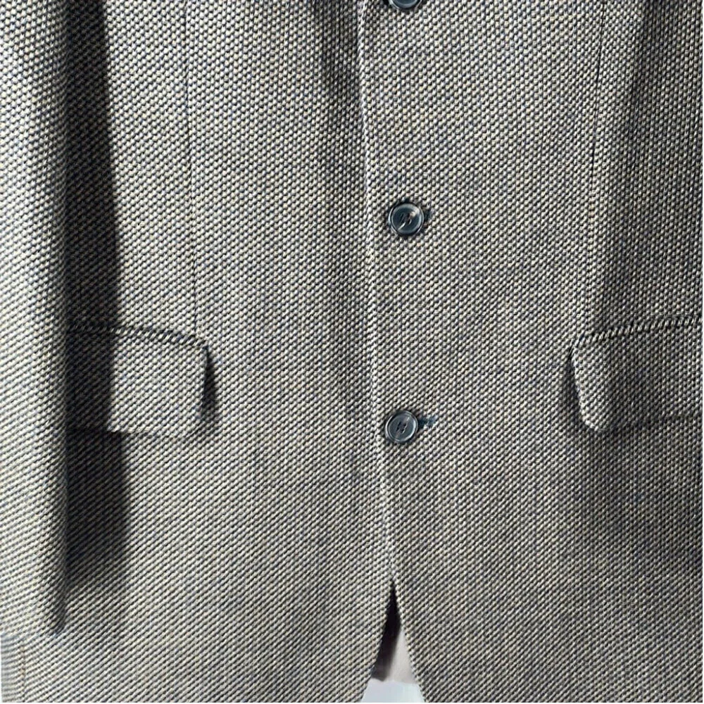 HUGO Boss suit jacket sports coat nails head browns blues 100% virgin wool sz 40